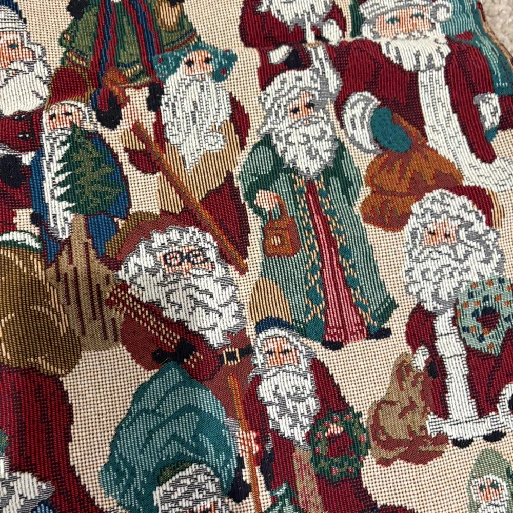 Festive Santa Claus Tapestry Christmas Holiday Table Runner‎ Approx 70x12.5